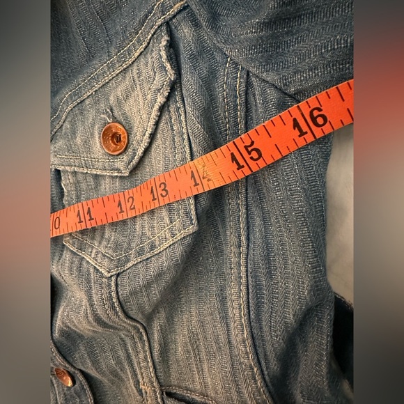 GUESS PREMIUM DENIM Womens Jacket Size Small Distressed Ripped Washed Cotton - Picture 11 of 12